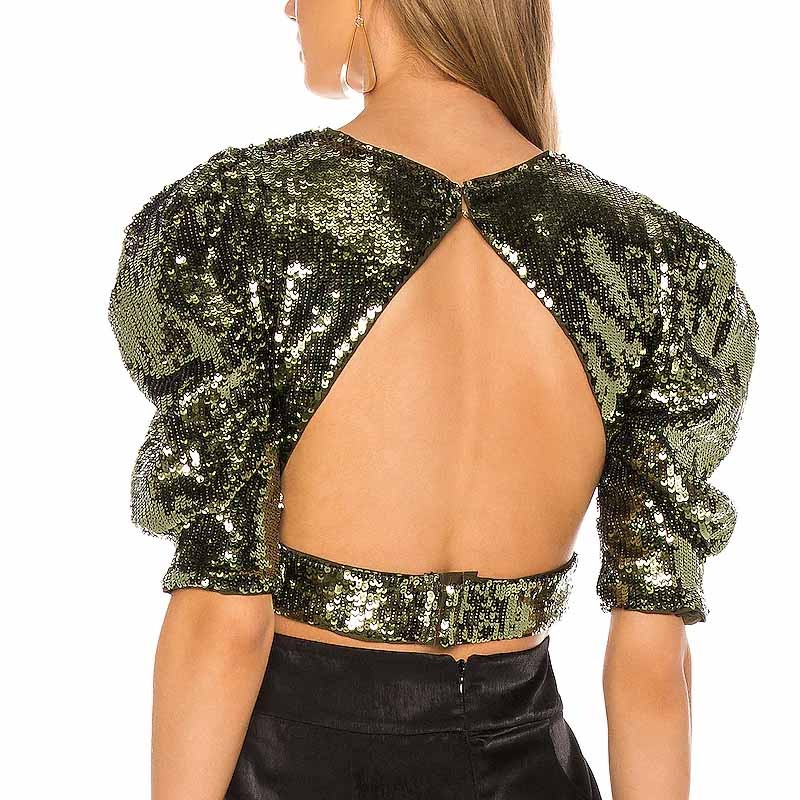 Sequin Crop Top