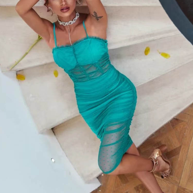 Green fashion dress